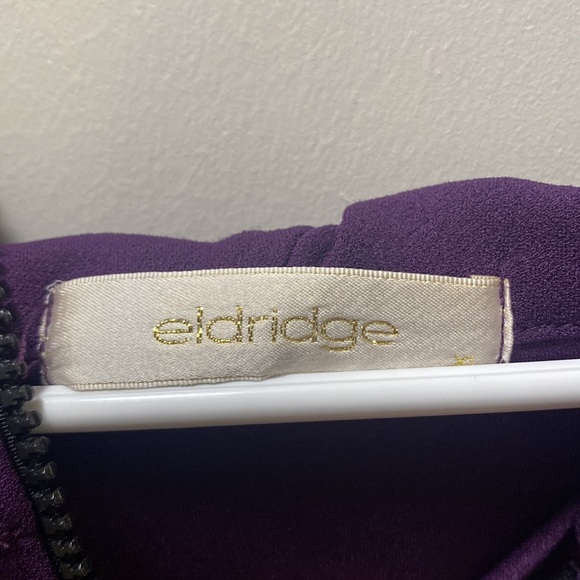 Dark Purple Half Zip Hoodie with Thumbholes - Picture 3 of 4